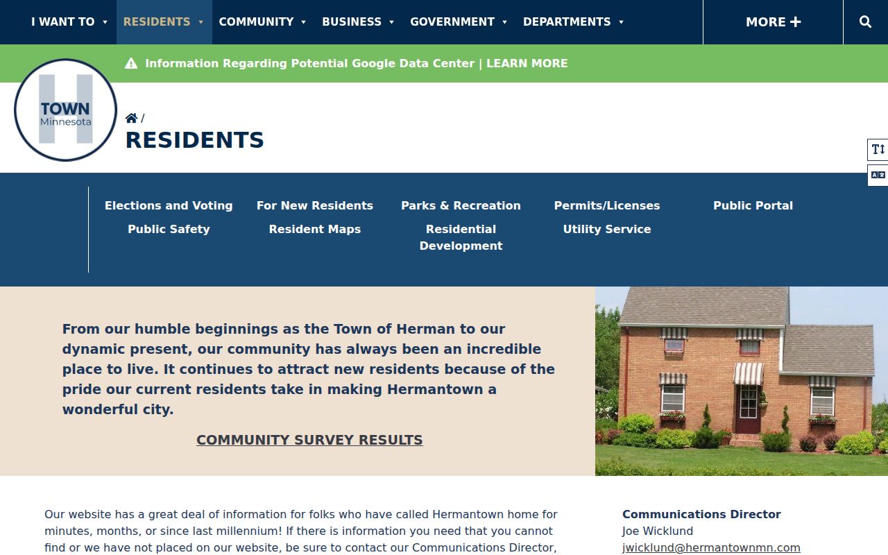 Hermantown residents official services page