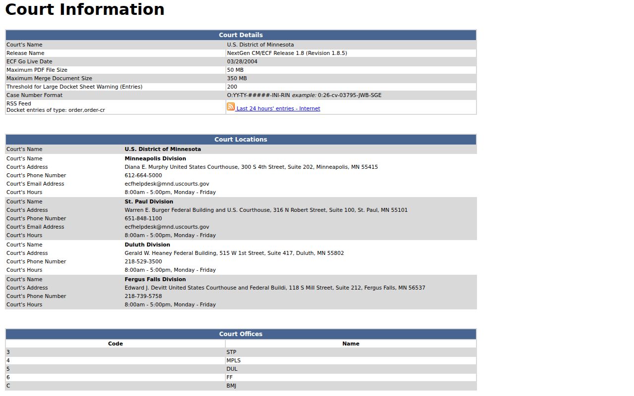 St. Louis County court docket federal CM ECF distinction resource