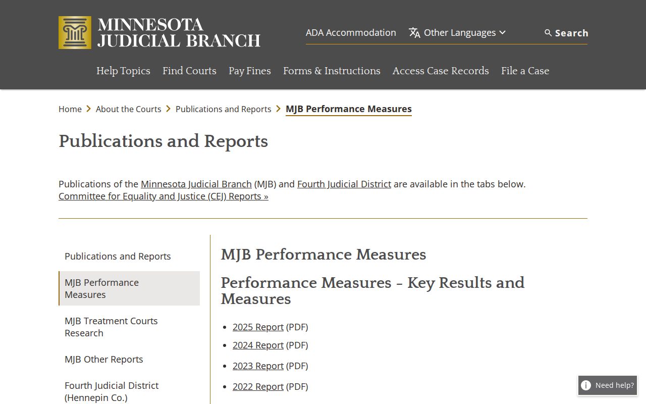 St. Louis County court docket Minnesota Judicial Branch performance resource